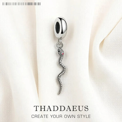Damen-Charm-Anhänger Schlange Böhmen II aus Sterlingsilber