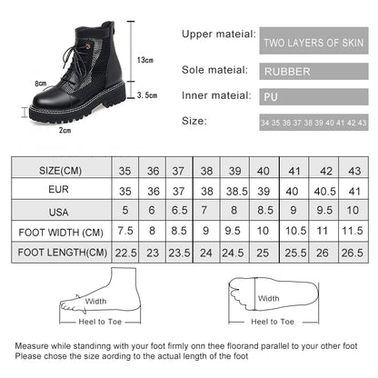 Damen Schnürstiefel Britisch Stil Coole 41-42