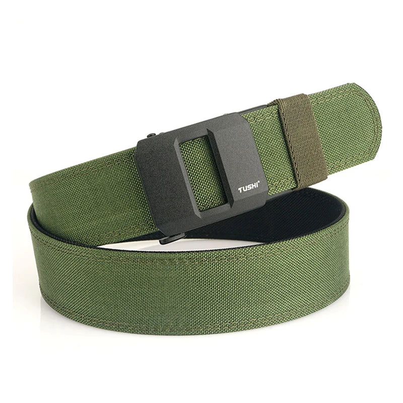 Unisex-Taktischer Gürtel Aus 1100D Nylon Mit Metallschnalle Und Starrer Bauweise Für Polizeieinsatz