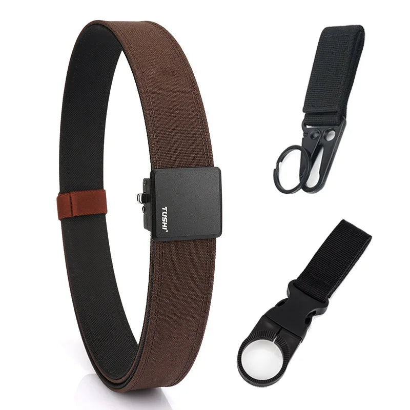 Herren-Taktischer Gürtel aus Nylon mit Metall-Automatik-Schnalle, robuster Alltags- und Arbeitsgürtel