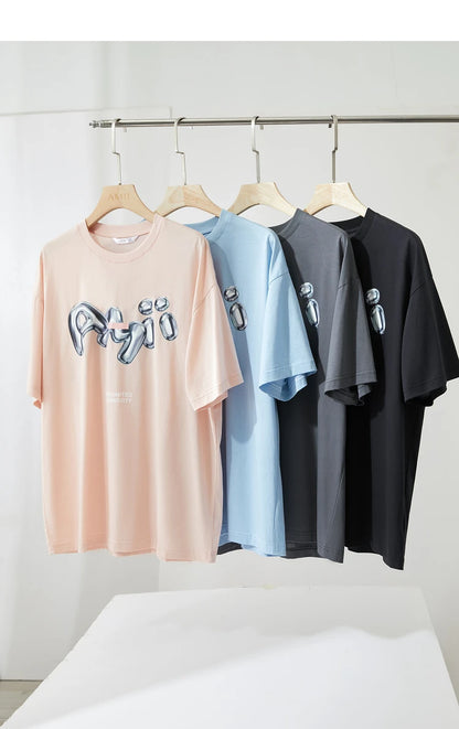 Damen T-Shirts im lässigen Stil mit O-Ausschnitt und modischem Druck