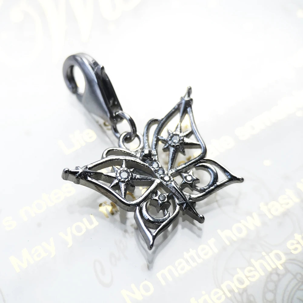 Damen-Charm-Anhänger Schmetterling Natur Sommer aus Sterlingsilber