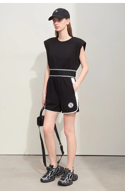 Damen Shorts im Minimalismus-Stil mit neuer Stretch-weite und ärmellos