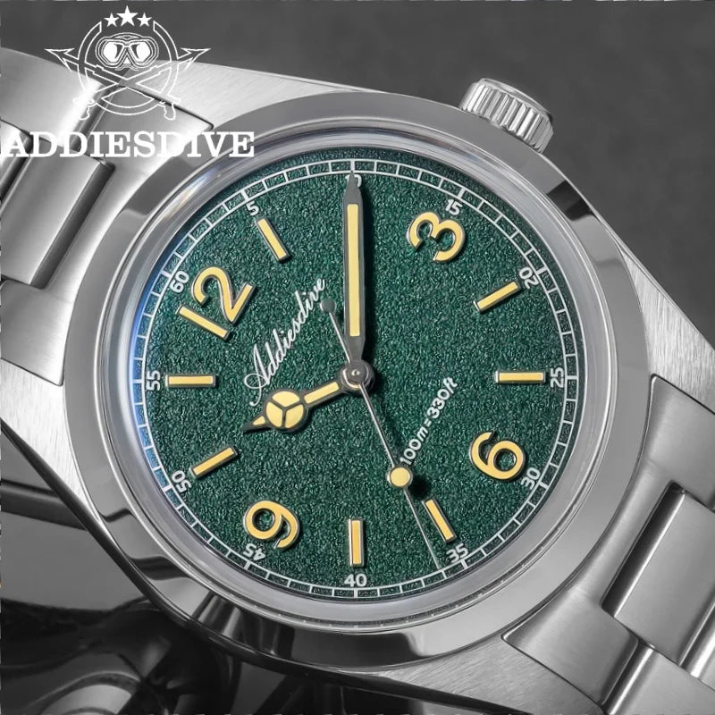 Herren-Freizeituhr 36 mm mit Bubble-Glas und Sommerfarben