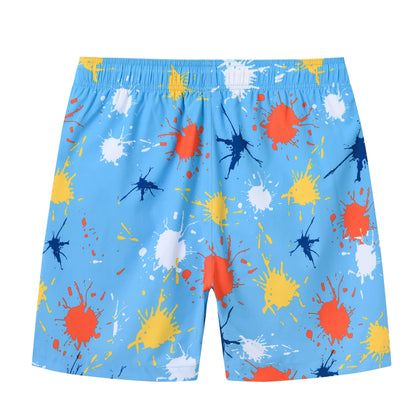 Herren-Badeshorts mit Kompressionsfutter, 2-in-1, schnelltrocknend, mit Kordelzug und Reißverschluss – ideal für den Strand.