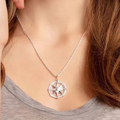 Damen-Charm-Anhänger Rad Stern Glamour trendig aus Sterlingsilber