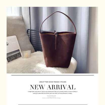 Top Layer Suede Bucket Tote | Große Tasche Aus Kuhleder