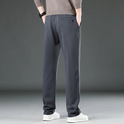 Herren Freizeit Hose aus dicker Nachahmung Baumwolle mit elastischen Taschen