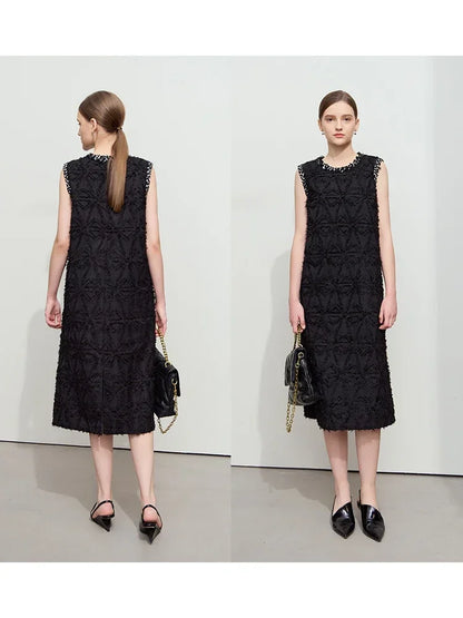 Elegantes Damen Kleid Mit Pailletten Und Fransen Für Büro