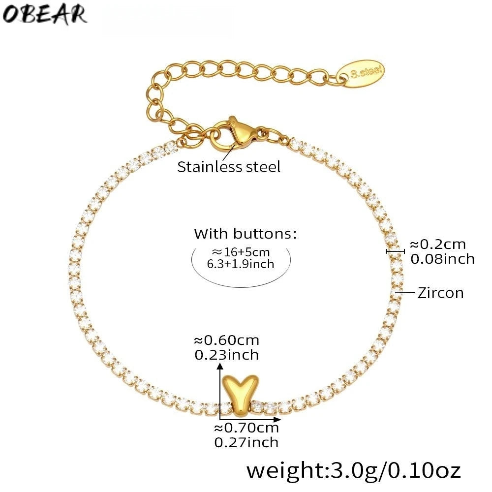 Damen-Armband mit Initialen-Buchstabe