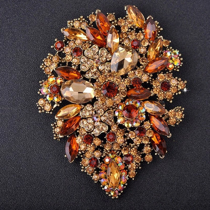 Brosche Wassertropfen Strass Kristall Elegant Corsage Damen Mantel