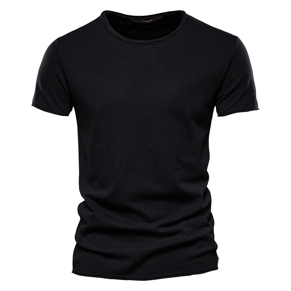 100% Baumwolle Männer T-shirt Casual Weiche Fitness Sommer Dünne T-shirts männer Hause Kleidung Oansatz Kurzarm Soild T Shirt für Männer