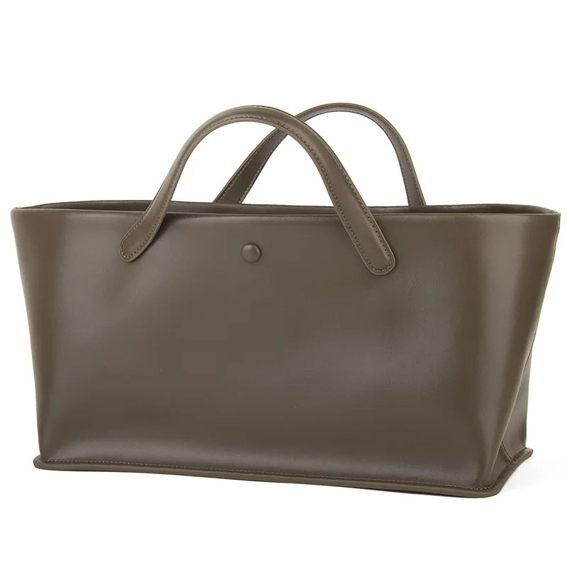 Spaltleder Handtasche | Große Kapazität Top-Handle