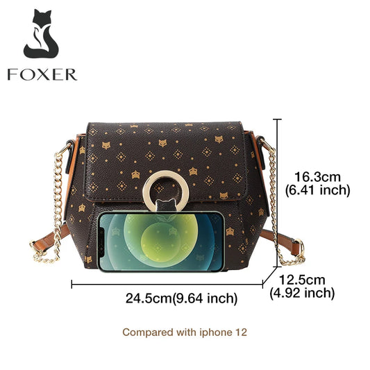 Damen Schultertasche aus PVC-Leder Crossbody-Stil für Alltag