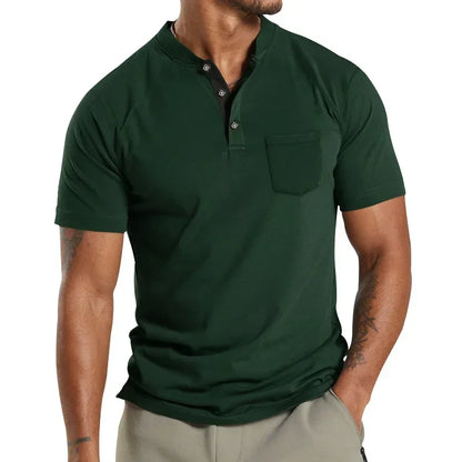 Herren Kurzarm-Poloshirt mit Knopfleiste und Reverskragen – ideal für den Sommer
