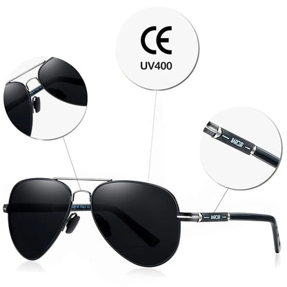 Sonnenbrille Pilot polarisiert UV400 Fahren Angeln Herren