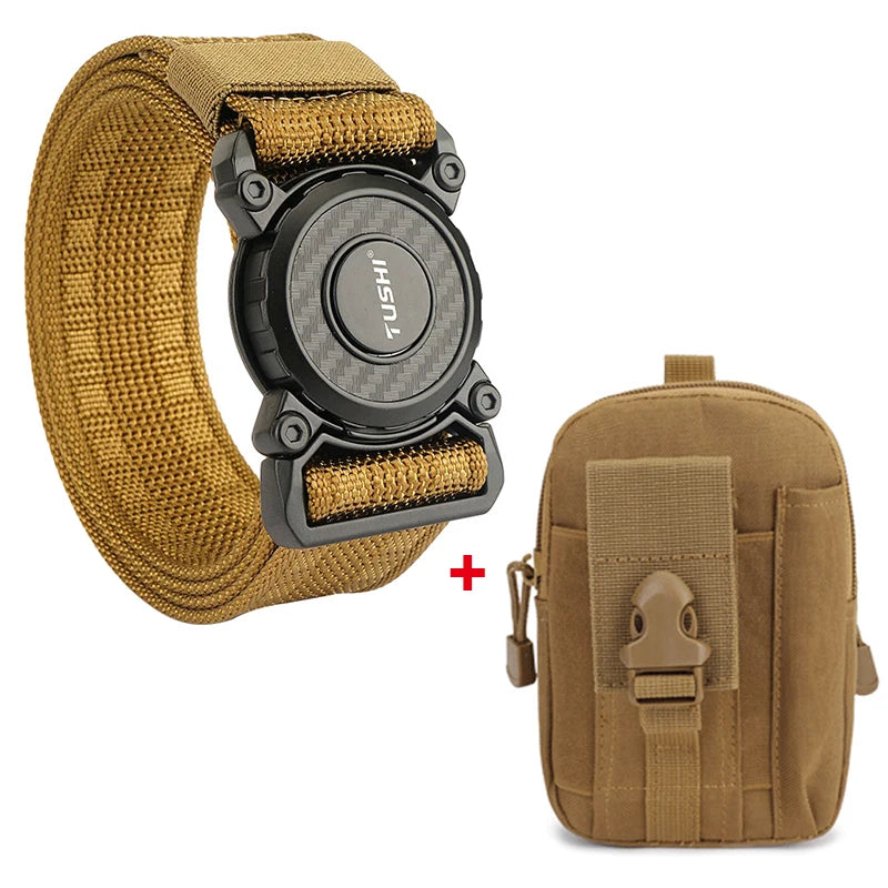 Herren-Taktischer Outdoor-Gürtel mit Schnellverschluss aus robustem Nylon Alltagstauglich