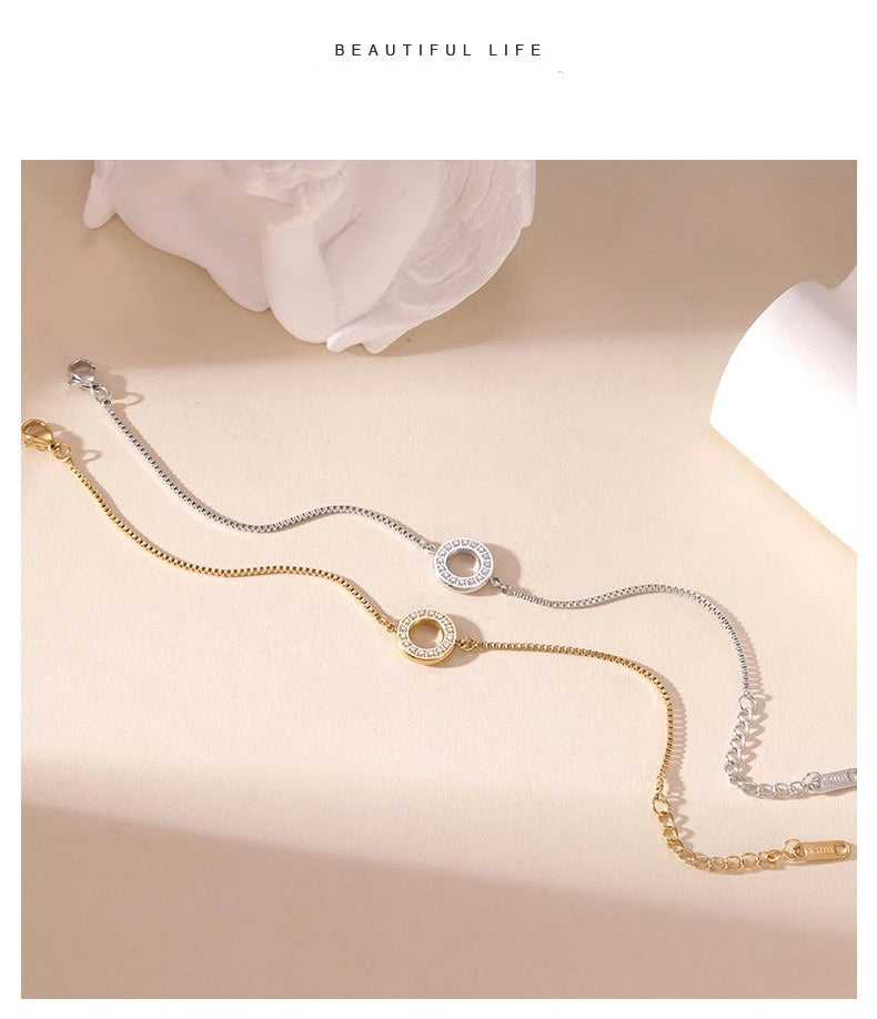 Damen-Armreif mit geometrischem Zirkonia-Design