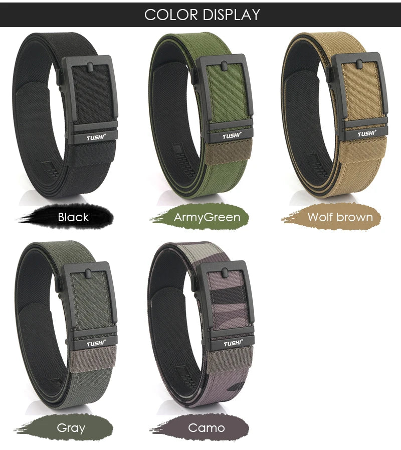 Unisex-Taktischer Gürtel aus 1100D Nylon mit Zinklegierung-Schnalle und Schnellverschluss 3,8 cm Breite
