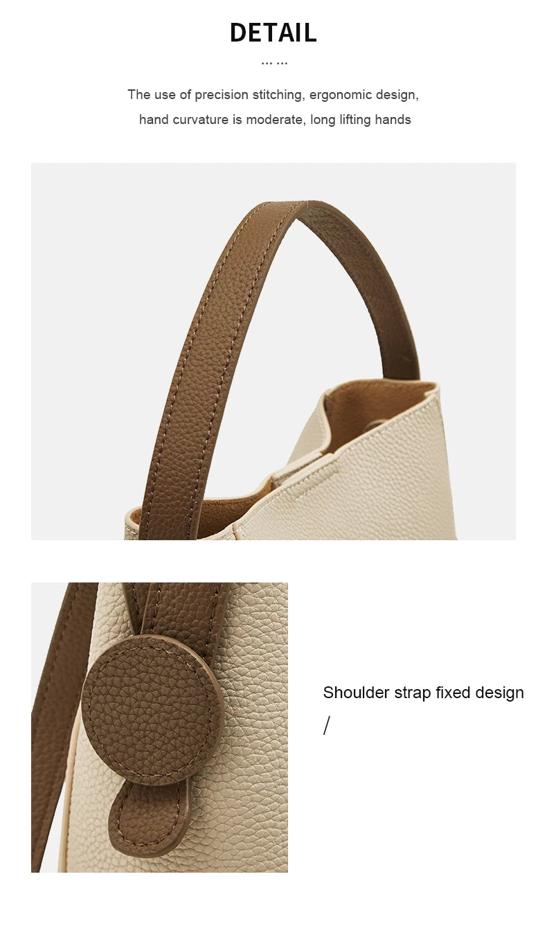 Damen Schultertasche Crossbody aus Splitleder mit großer Kapazität