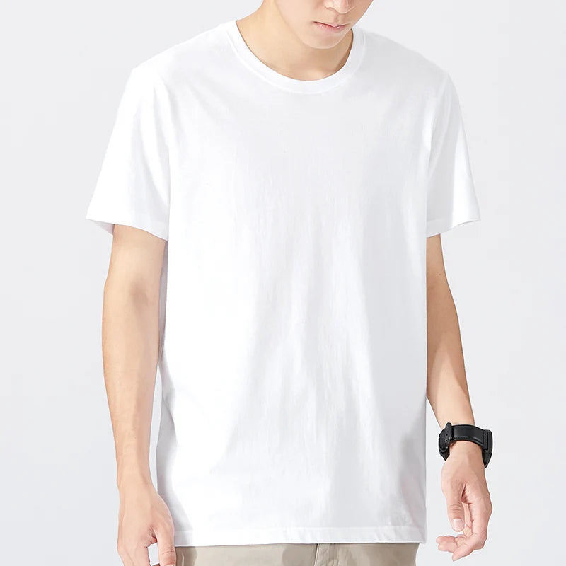 Herren Baumwolle T Shirt Leichter Oversize Schnitt Casual Sommer