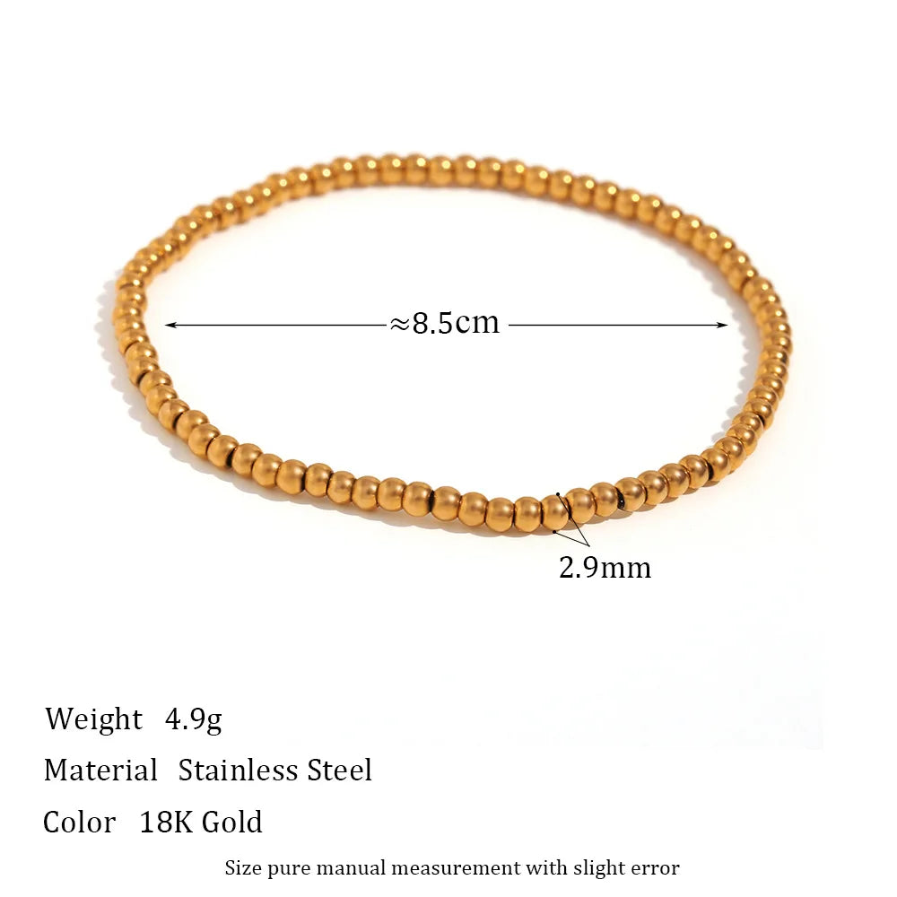 Damen-Perlenarmband mit Farbverlauf aus Edelstahl