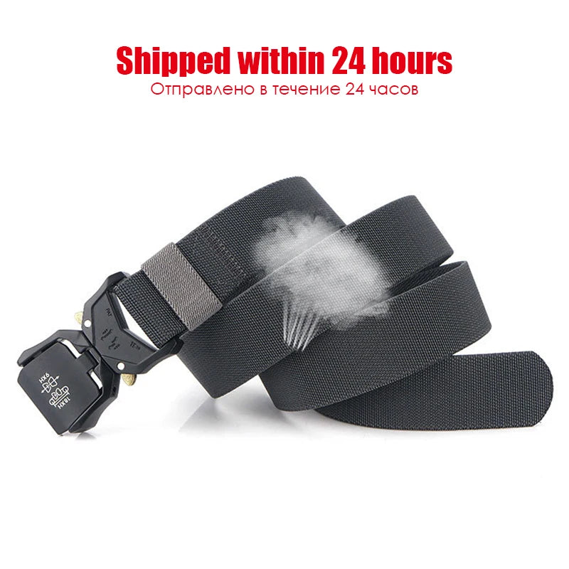 Unisex-Gürtel Schnellverschluss aus Nylon Elastisch 3,8 cm Breite Robuste Verarbeitung Alltagstauglich