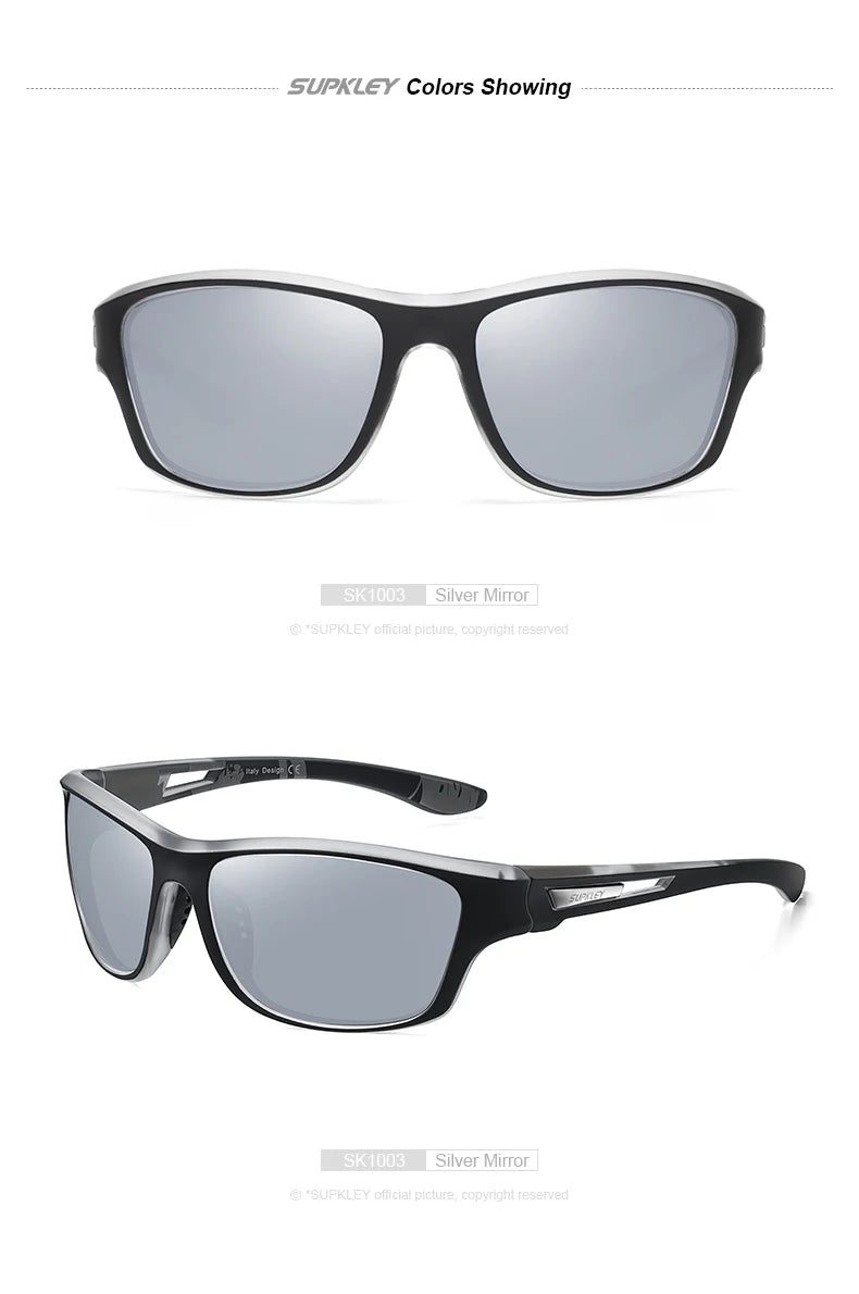 Sonnenbrille Sport polarisiert bunt UV400 Spiegel Bergsteiger Herren