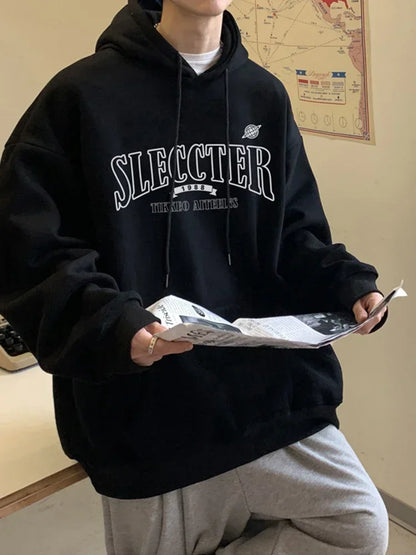 Herren Kapuzenpullover im Y2K Vintage Stil mit Taschen für den Herbst