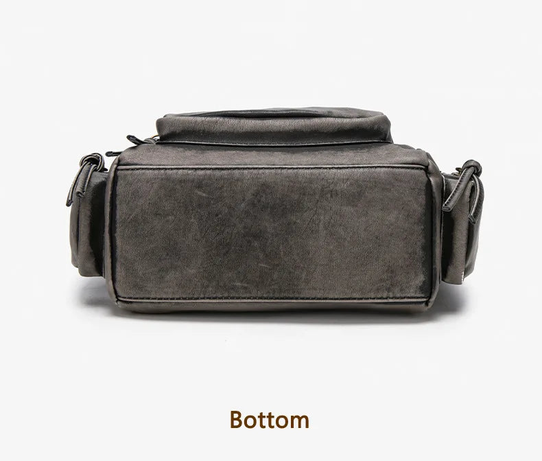 Damen-Hobo-Tasche aus Leder im Vintage-Look mit Mehrfach-Fächern und Tassel-Reißverschluss Alltagsbegleiter