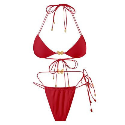 Dreiteiliges Damen-Bikini-Set im brasilianischen Stil – ideal für Strand und Pool