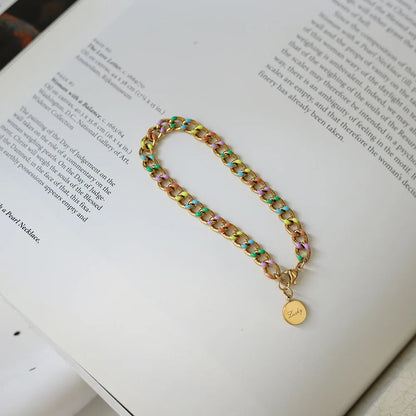 Damen-Armband mit Öltropfen-Glücksscheibe