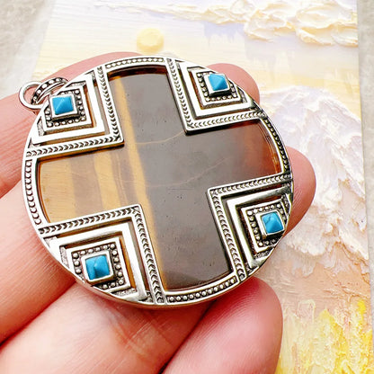 Damen-Charm-Anhänger Afrika Ornament ethnisch aus Sterlingsilber