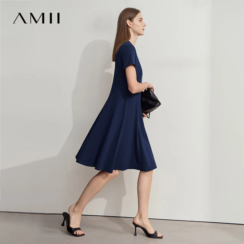 Elegantes Tailliertes Strickkleid Mit Stretch Für Damen