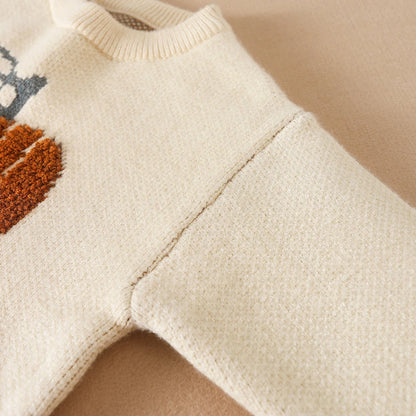 Baby Mädchen Pullover Herbst lange Ärmel Strickwaren Kinder Kürbis Kleidung Mädchen Halloween Outfit