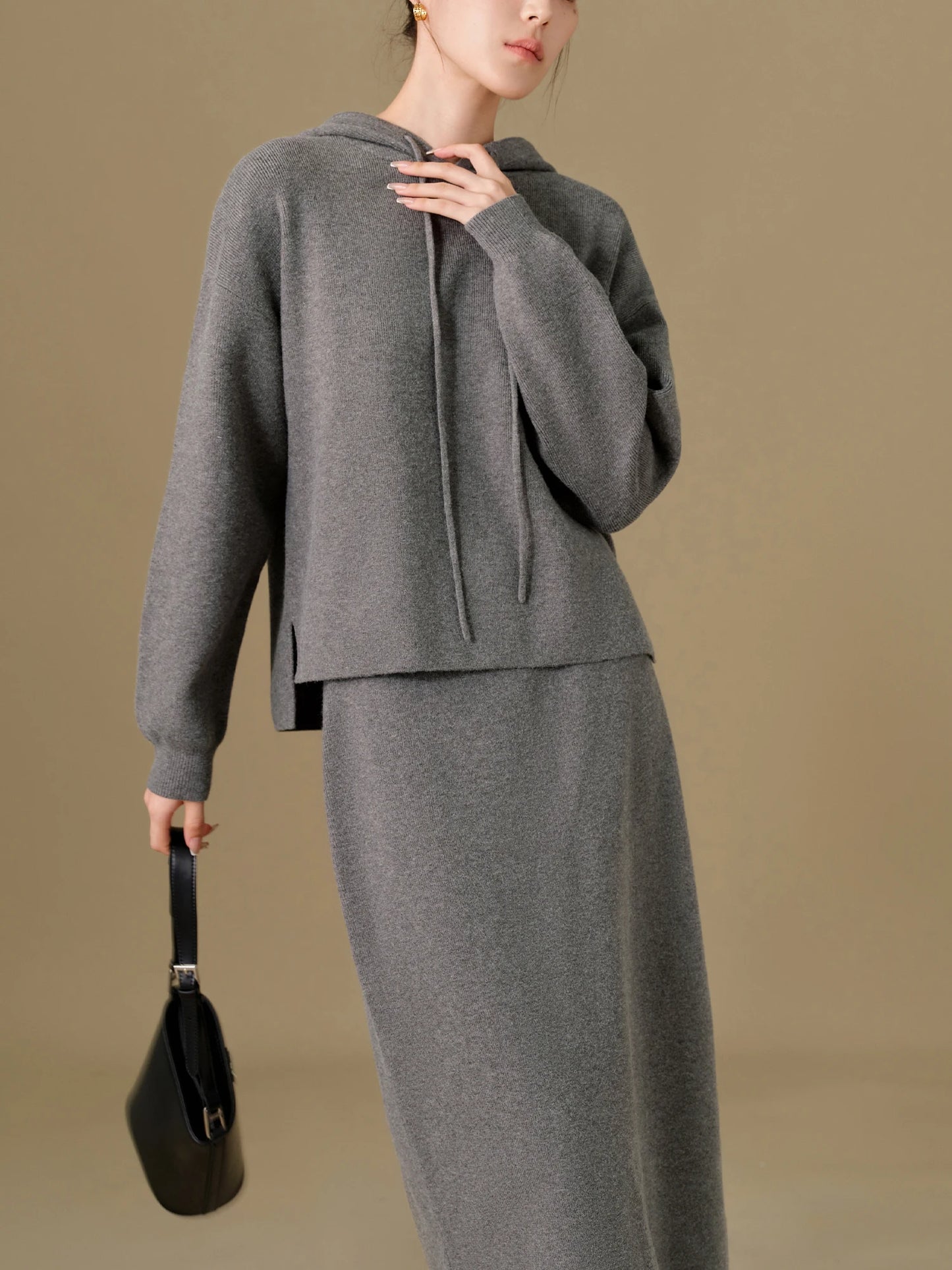 Damen-Chiffonbluse im Preppy-Stil mit Navy-Kragen und langen Ärmeln – ideal für den Frühling