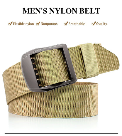 Herren Tactical Nylon-Gürtel 3,8 cm Army Military Automatik-Schnalle Outdoor