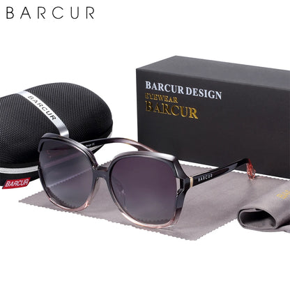 Damen-Sonnenbrille übergroß Farbverlauf UV400 polarisiert Shades