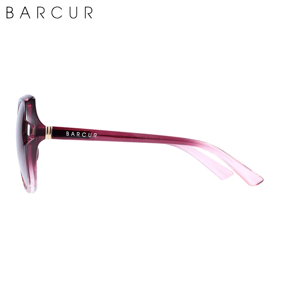 Damen-Sonnenbrille übergroß Farbverlauf UV400 polarisiert Shades