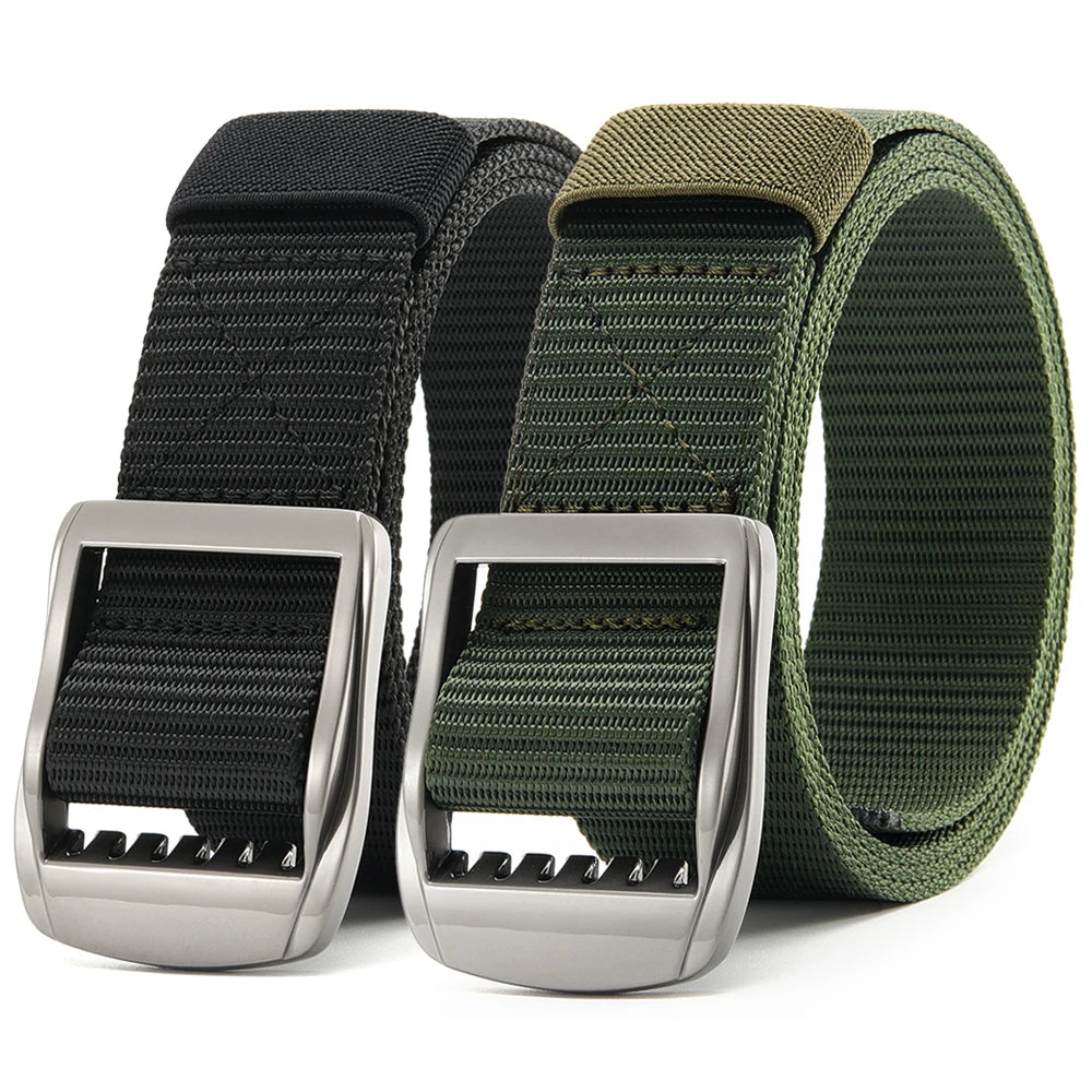 Herren Tactical Nylon-Gürtel 3,8 cm Army Military Automatik-Schnalle Outdoor